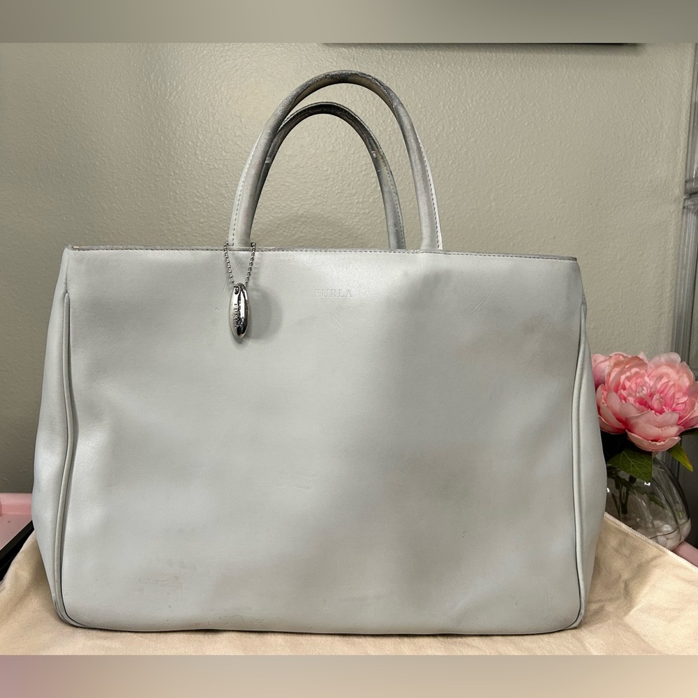 Authentic Furla Tote Bag in Light Gray - Picture 10 of 10